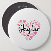 Ik hou van Skylar Ronde Button 6,0 Cm (Voorkant /achterkant)