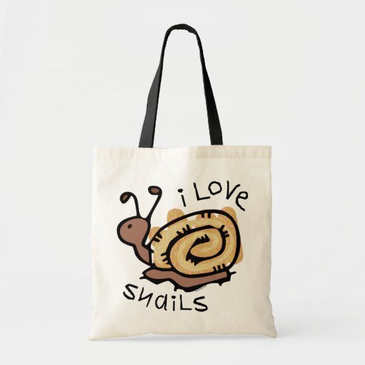 Ik hou van slakken tote bag (Voorkant)