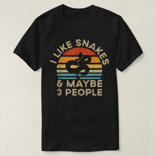 Ik hou van slangen en misschien 3 mensen t-shirt (Design voorkant)