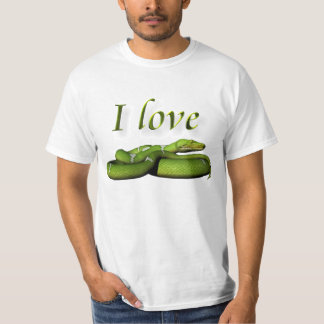 Ik hou van slangen - T-shirt, dieren, slangen T-shirt