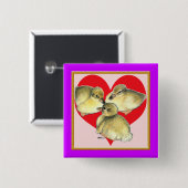 Ik hou van slangen! vierkante button 5,1 cm (Voorkant /achterkant)