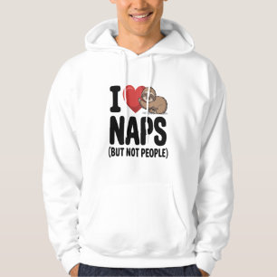 Ik Hou Van Slapen Schattige Luiaard Hart Hoodie