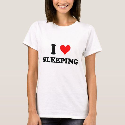 Ik hou van slapen t-shirt (Voorkant)