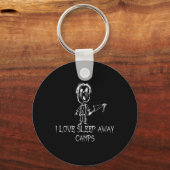 Ik hou van slapen weg Camps Halloween Costume Word Sleutelhanger (Voorkant)