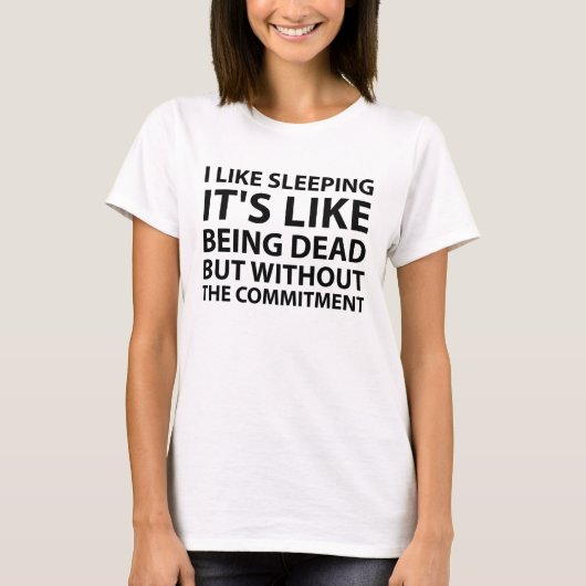 Ik hou van slapende T-shirt (Voorkant)