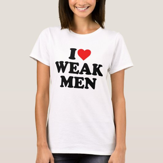 Ik hou van slappe Mannen T-shirt (Voorkant)