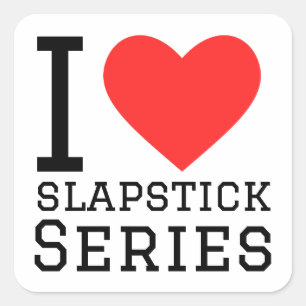 Ik hou van slapstick series vierkante sticker