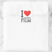 Ik hou van slasher film vierkante sticker (Tas)