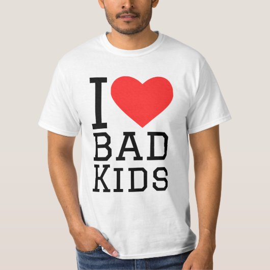 Ik hou van slecht kinder t-shirt (Voorkant)