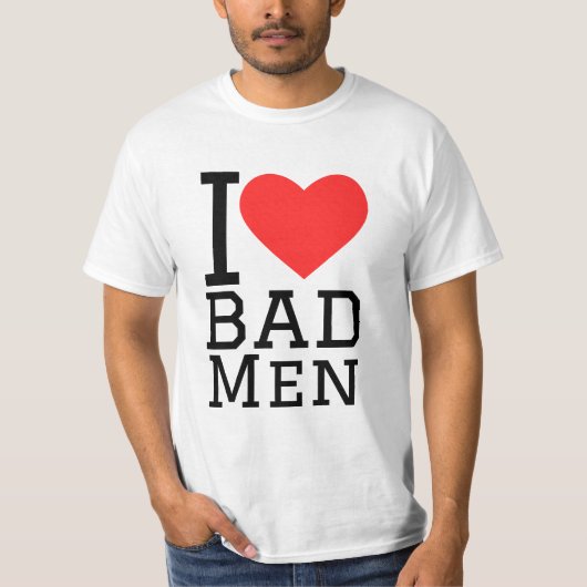 Ik hou van slechte mannen t-shirt (Voorkant)