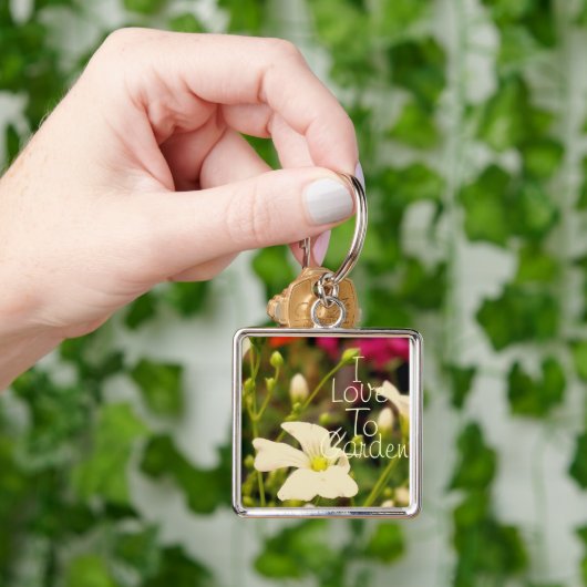 Ik hou van Sleutelhanger in de tuin (Hand)