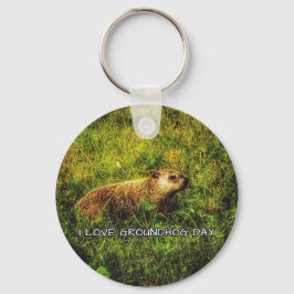 Ik hou van sleutelhanger op Groundhog Day
