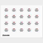Ik hou van Sliding Rock Samoa Ronde Sticker (Vel)