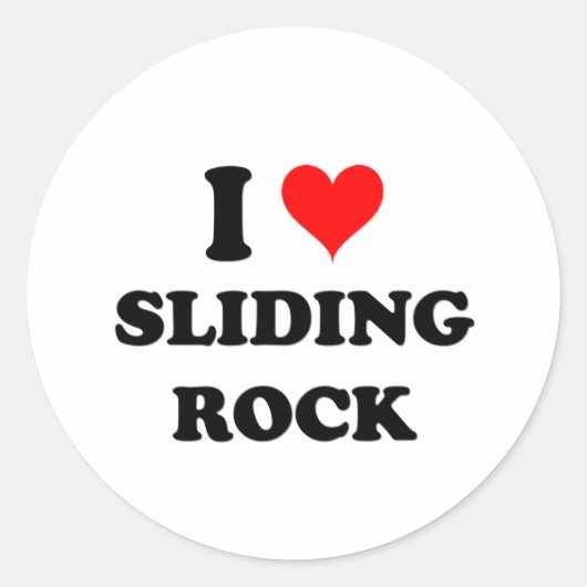 Ik hou van Sliding Rock Samoa Ronde Sticker (Voorkant)