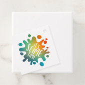 Ik hou van slijm regenboog klei blob bedankjes labels (In situ)