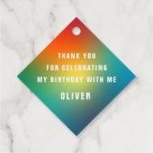 Ik hou van slijm regenboog klei blob bedankjes labels (Achterkant)