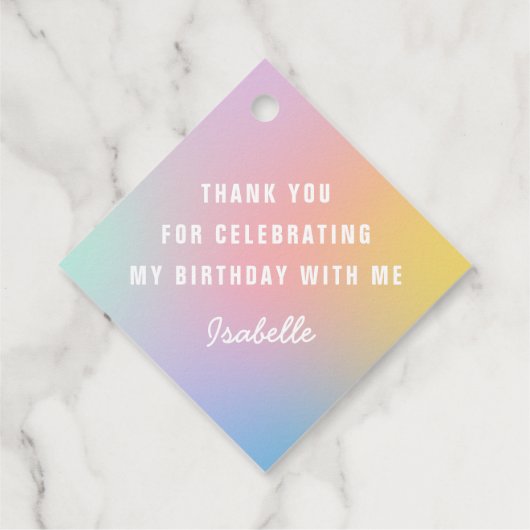 Ik hou van slijm regenboog klei blob bedankjes labels (Achterkant)