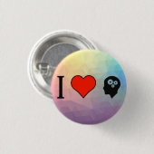 Ik hou van slim zijn ronde button 3,2 cm (Voorkant /achterkant)