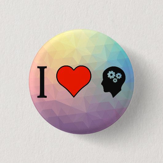 Ik hou van slim zijn ronde button 3,2 cm (Voorkant)