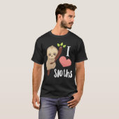 Ik hou van Slots Cute Sloth T-shirt (Voorkant volledig)