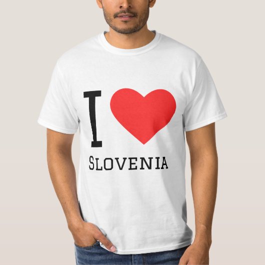 Ik hou van sloveniaplein sticker t-shirt (Voorkant)
