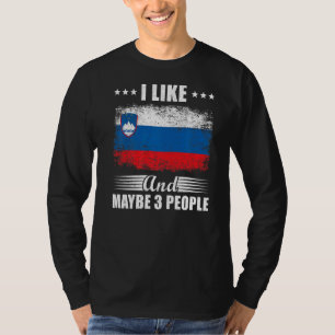 Ik hou van Slovenië en misschien 3 mensen T-shirt