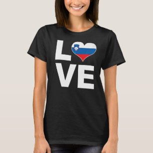 Ik hou van Slovenië, hartvlag Slovenië T-shirt