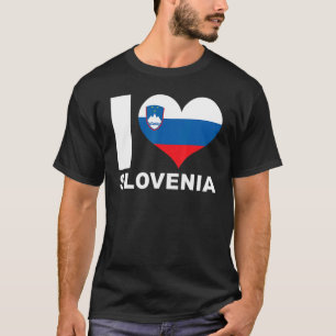 Ik hou van Slovenië, hartvlag Slovenië T-shirt