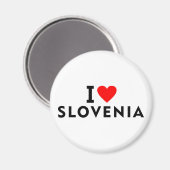 Ik hou van Slovenië land zoals hart reizen toerism Magneet (Voorkant / Achterkant)