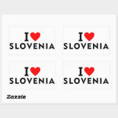 Ik hou van Slovenië land zoals hart reizen toerism Rechthoekige Sticker (Vel)