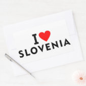 Ik hou van Slovenië land zoals hart reizen toerism Rechthoekige Sticker (Envelop)