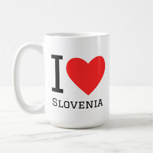 Ik hou van Slovenië vierkante sticker Koffiemok