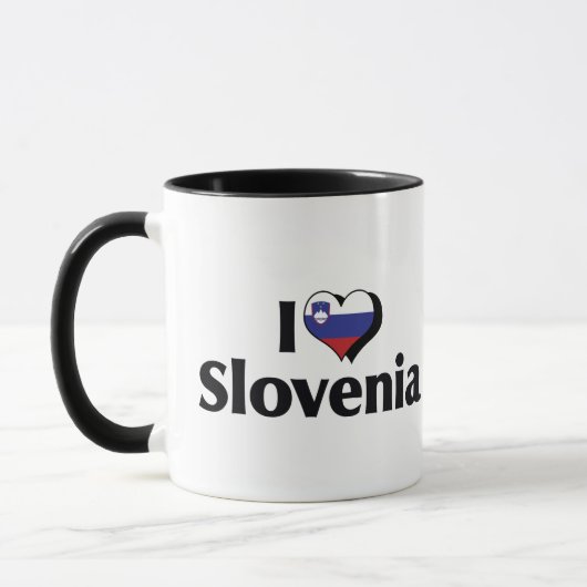 Ik hou van Slovenië Vlag Mok (Links)