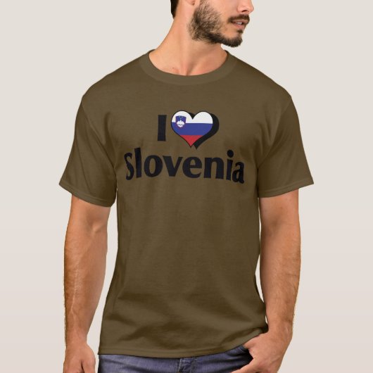 Ik hou van Slovenië Vlag Shirt (Voorkant)