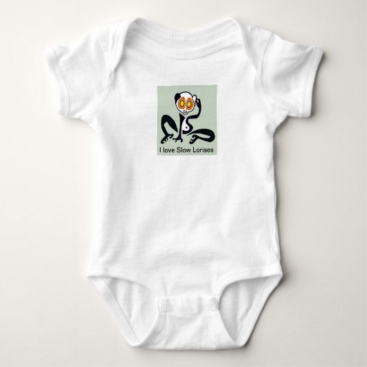 Ik hou van Slow Lorises - Primaat - Lemur - Wildli Romper (Voorkant)