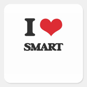 Ik hou van Smart Vierkante Sticker
