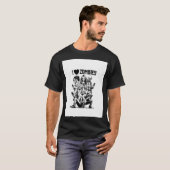 Ik hou van Smartphone Zombies Funny Zombie Horror  T-shirt (Voorkant volledig)