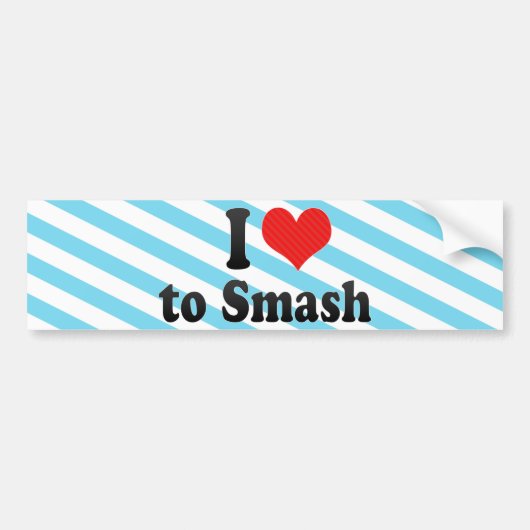 Ik hou van Smash Bumpersticker (Voorkant)