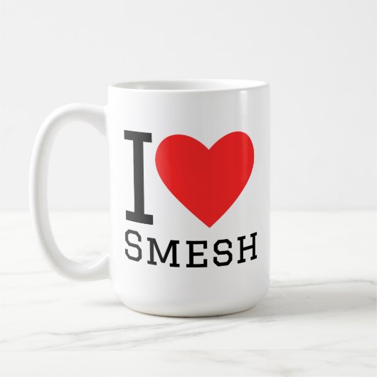 Ik hou van smesh koffiemok (Links)