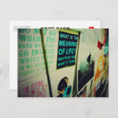 Ik hou van snailmail, de zin van het leven briefkaart (Voorkant / Achterkant)