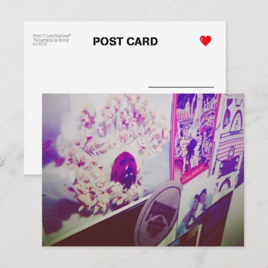 Ik hou van Snailmail - een wonderland van herinner Briefkaart (Voorkant / Achterkant)