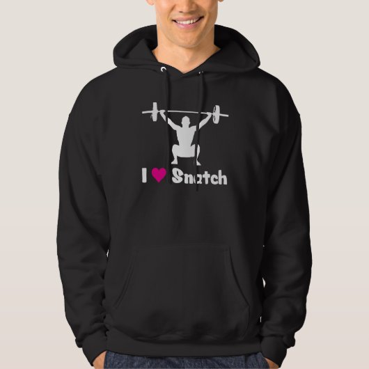 Ik hou van Snatch (gewichtheffen) Hoodie (Voorkant)