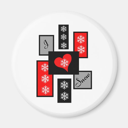 Ik hou van sneeuw magneet (Voorkant)