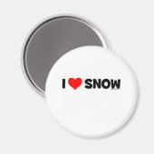 Ik hou van sneeuw magneet (Voorkant / Achterkant)