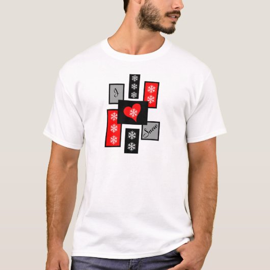 Ik hou van sneeuw t-shirt (Voorkant)