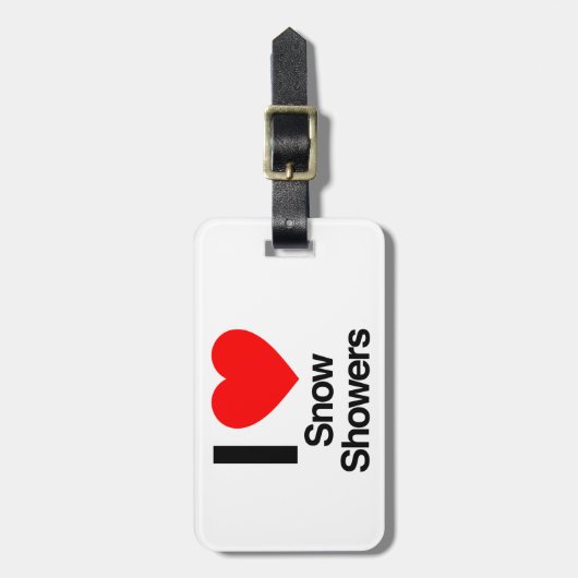 Ik hou van sneeuwbuien bagagelabel (Voorkant verticaal)