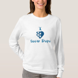 Ik hou van sneeuwdagen t-shirt