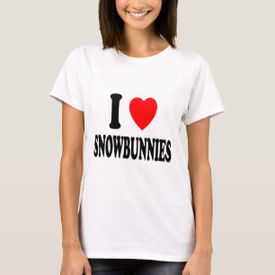 Ik hou van Sneeuwkonijntjes Skiën Snowboarden Att T-shirt