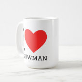 Ik hou van sneeuwman koffiemok (Voorkant links)