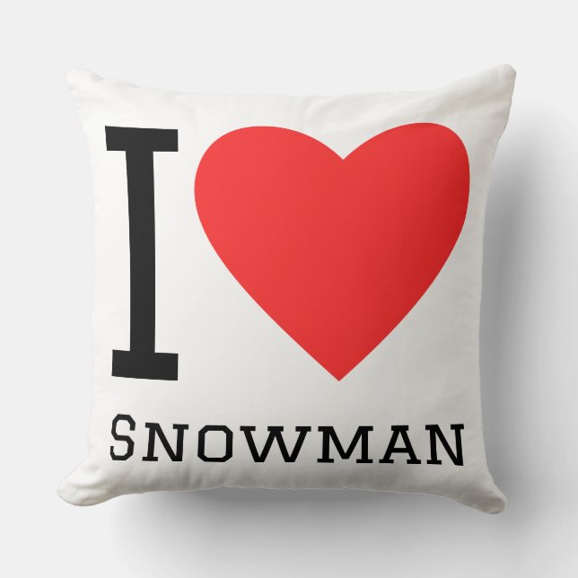 Ik hou van sneeuwman kussen (Voorkant)